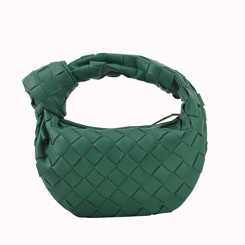 Angela – Woven Small Round Bag in Solid Colors
