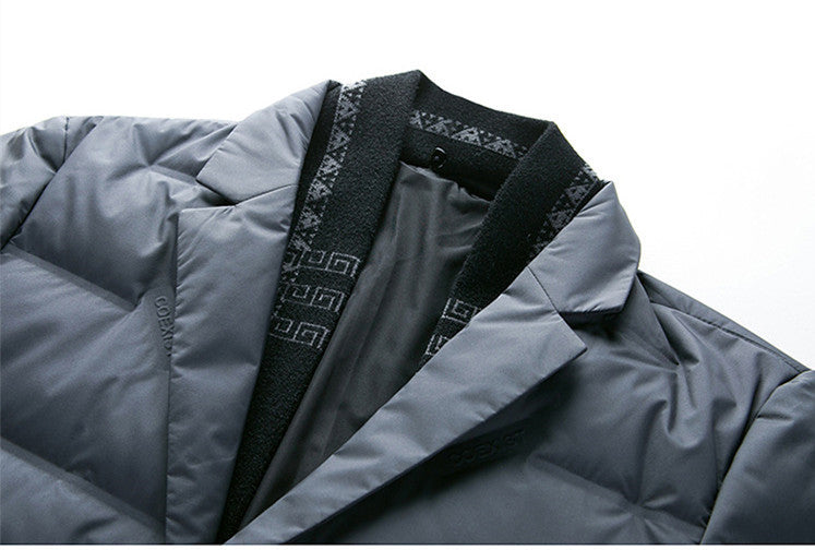 Glenn – Casual Down Jacket with Detachable Scarf Collar