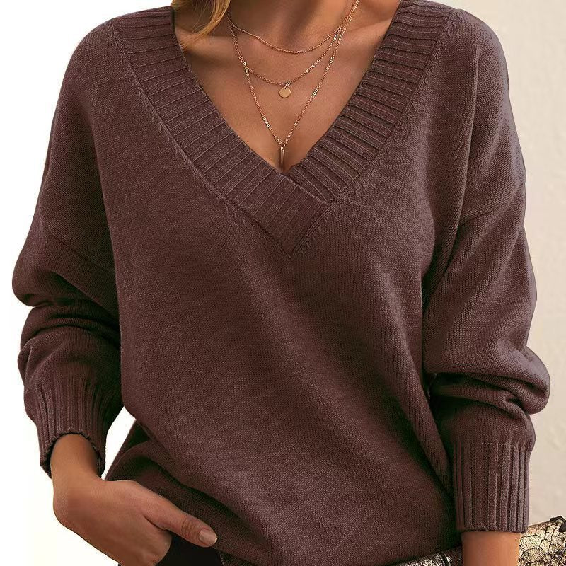 Melanie – Loose V-neck Casual Sweater