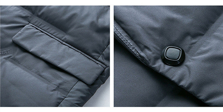 Glenn – Casual Down Jacket with Detachable Scarf Collar