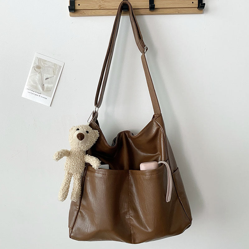 Imogen – Large Capacity Soft Vegan Leather Bucket Bag