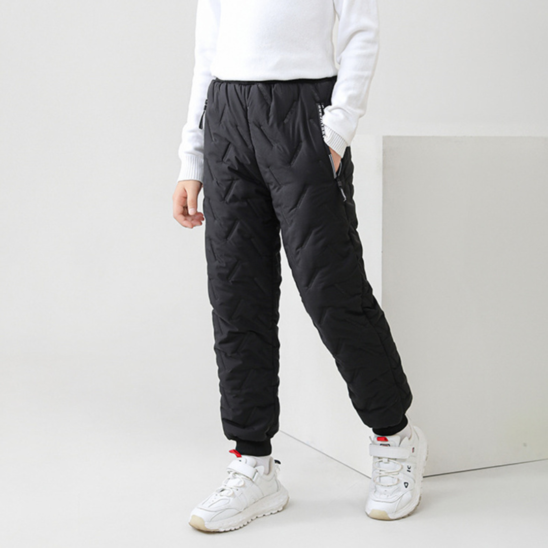 Children's Outdoor Winter Pants Fleece-Lined Waterproof Windproof Snow Trousers