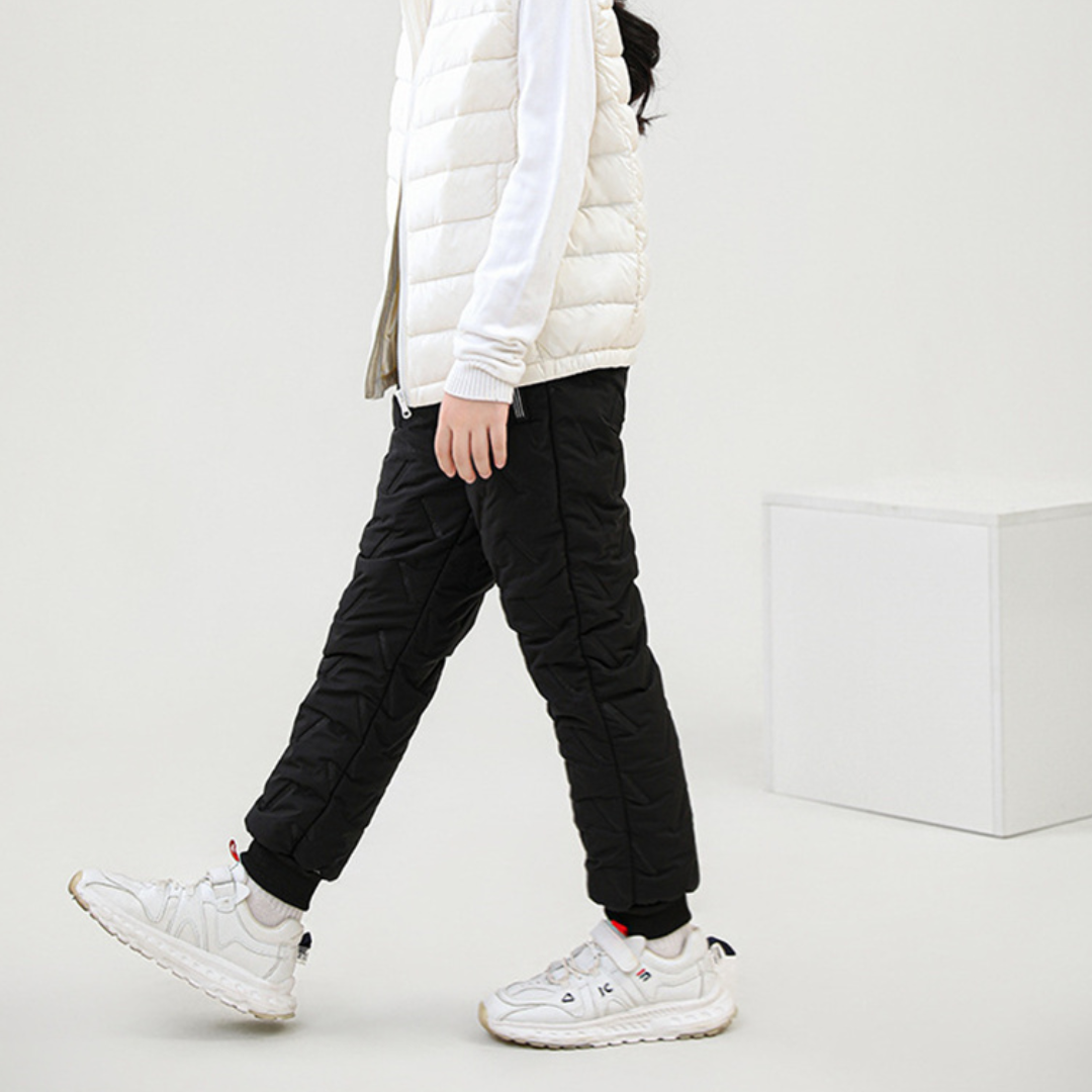 Children's Outdoor Winter Pants Fleece-Lined Waterproof Windproof Snow Trousers