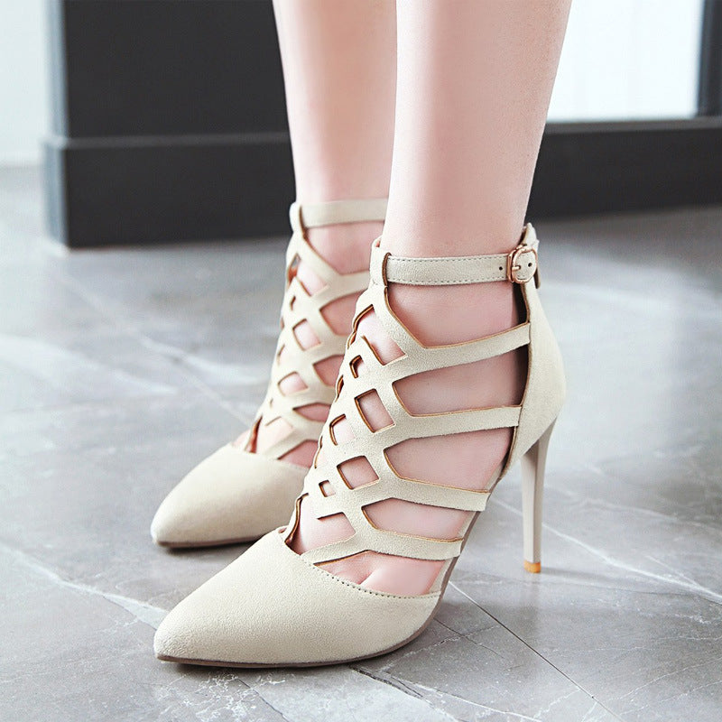 Natalie – High Heel Cutout Roman Shoes