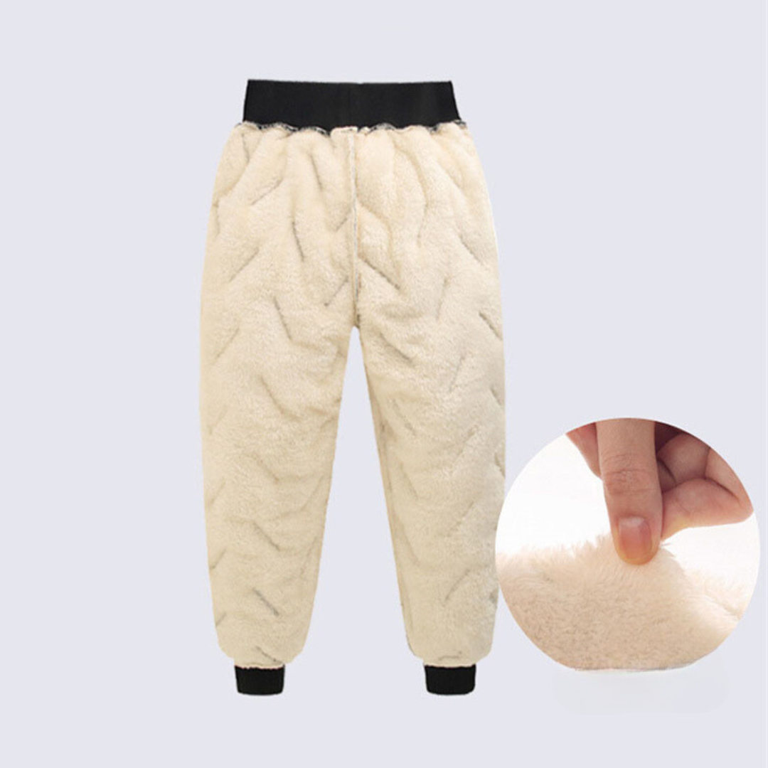 Children's Outdoor Winter Pants Fleece-Lined Waterproof Windproof Snow Trousers