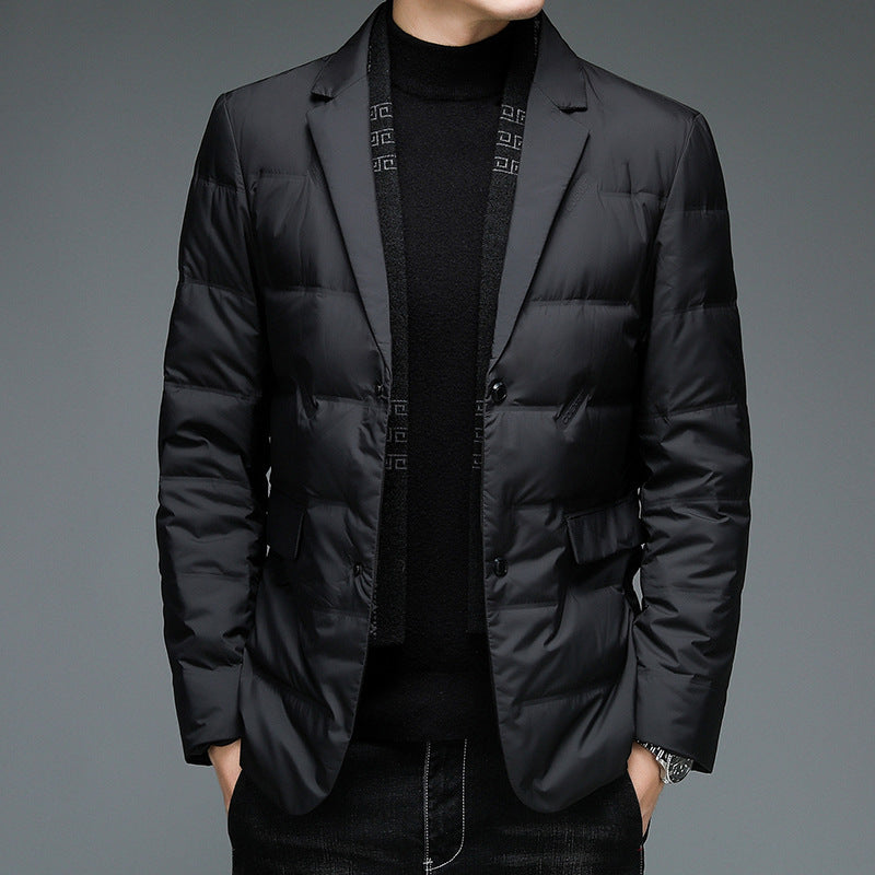 Glenn – Casual Down Jacket with Detachable Scarf Collar