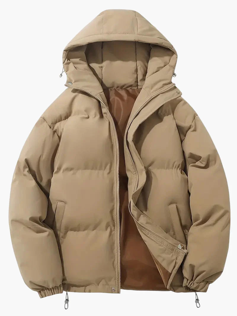 Men's Classic Winter Puffer Jacket with Hood – Warm Insulated Everyday Outerwear