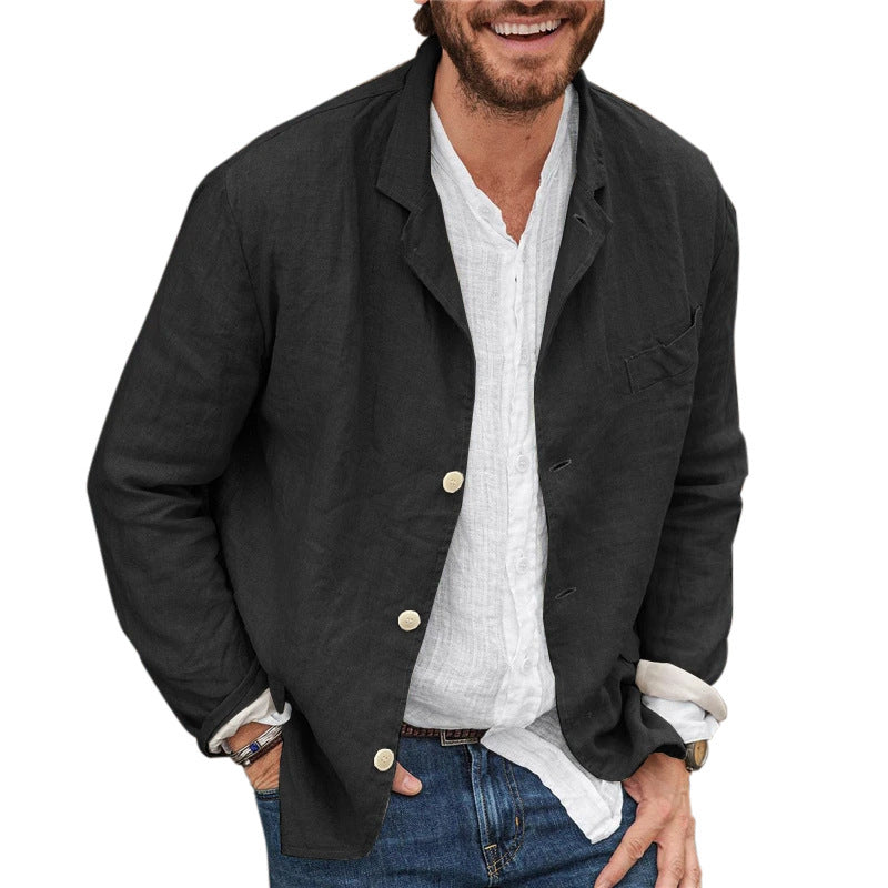Anna – Casual Cotton and Linen Loose Suit Jacket