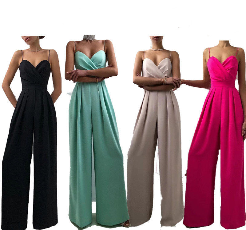 Wendy – Minimalist Jumpsuit with Straight Waist and Mop