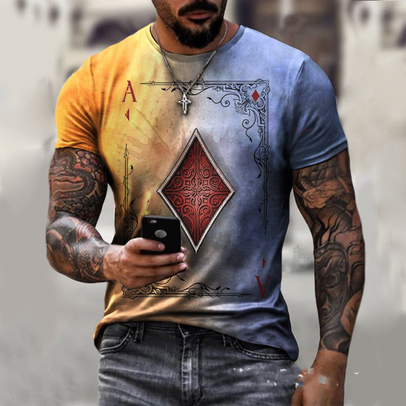 Guy – Playing Card Printing Men's T-Shirt