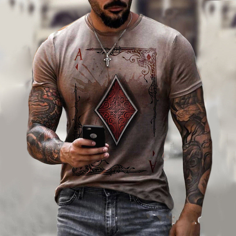 Guy – Playing Card Printing Men's T-Shirt