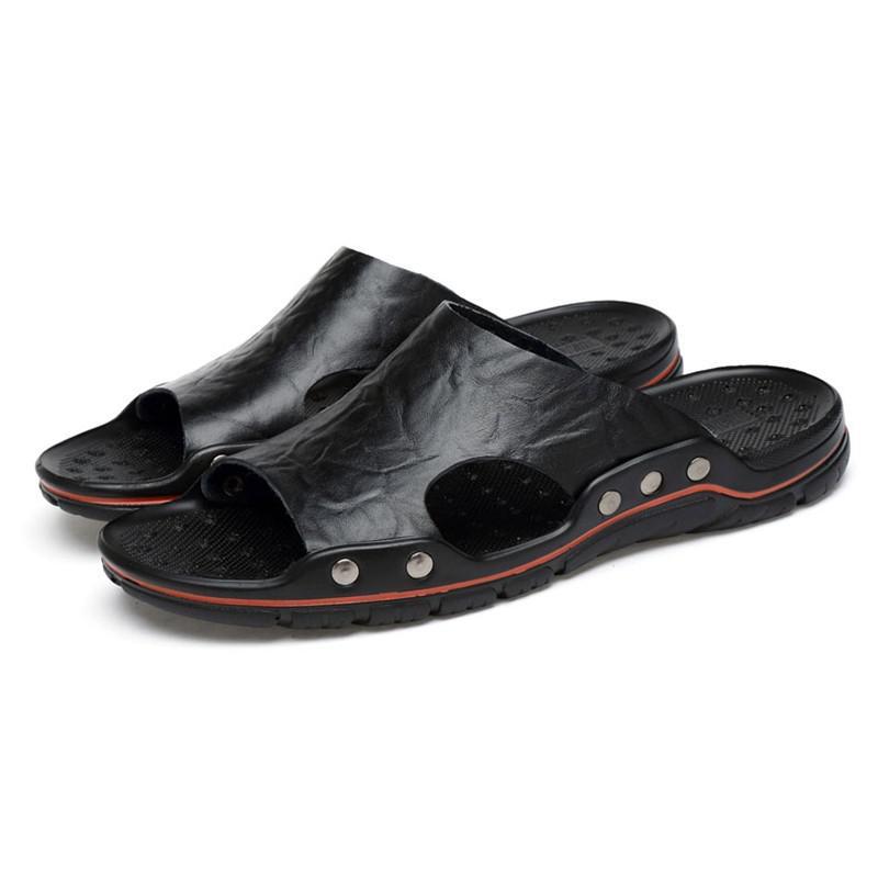 Sharon – Large Size Casual Non-Slip Vegan Leather Slippers