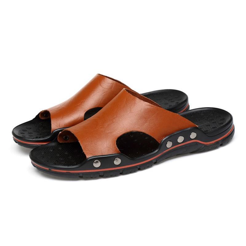 Sharon – Large Size Casual Non-Slip Vegan Leather Slippers