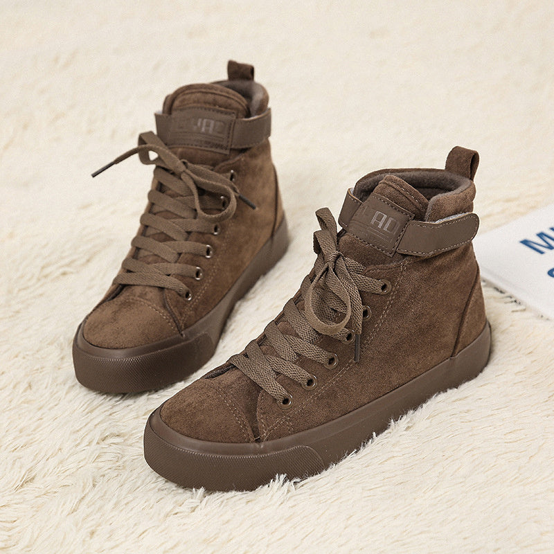 Pamela – High-Top Canvas Sports Shoes in All Black