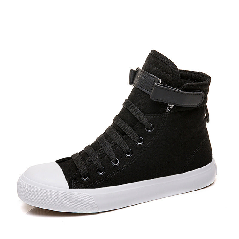 Pamela – High-Top Canvas Sports Shoes in All Black