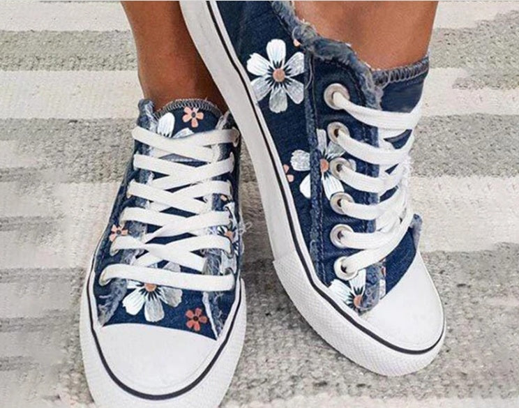 Ann – Korean Denim Canvas Shoes