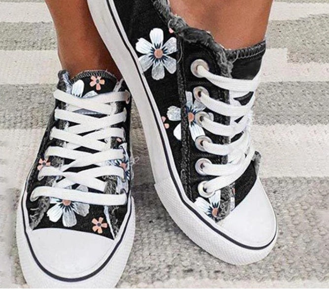 Ann – Korean Denim Canvas Shoes