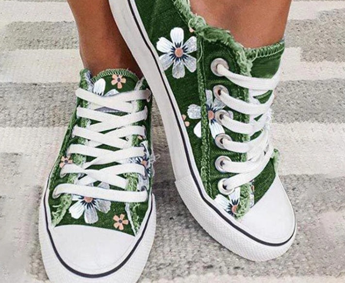 Ann – Korean Denim Canvas Shoes