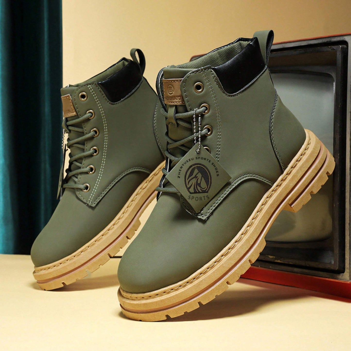 Men's Outdoor Rugged Fashion Ankle Boots for Adventure and Work