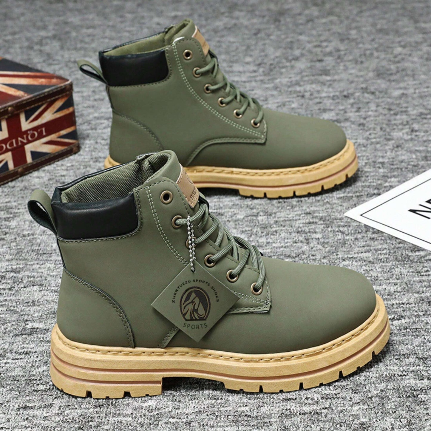 Men's Outdoor Rugged Fashion Ankle Boots for Adventure and Work