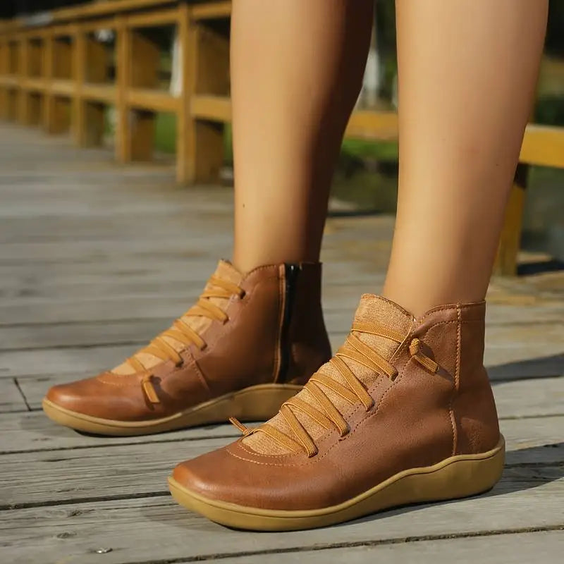 Women's Orthopedic Slip-On Ankle Boots for Everyday Comfort and Style