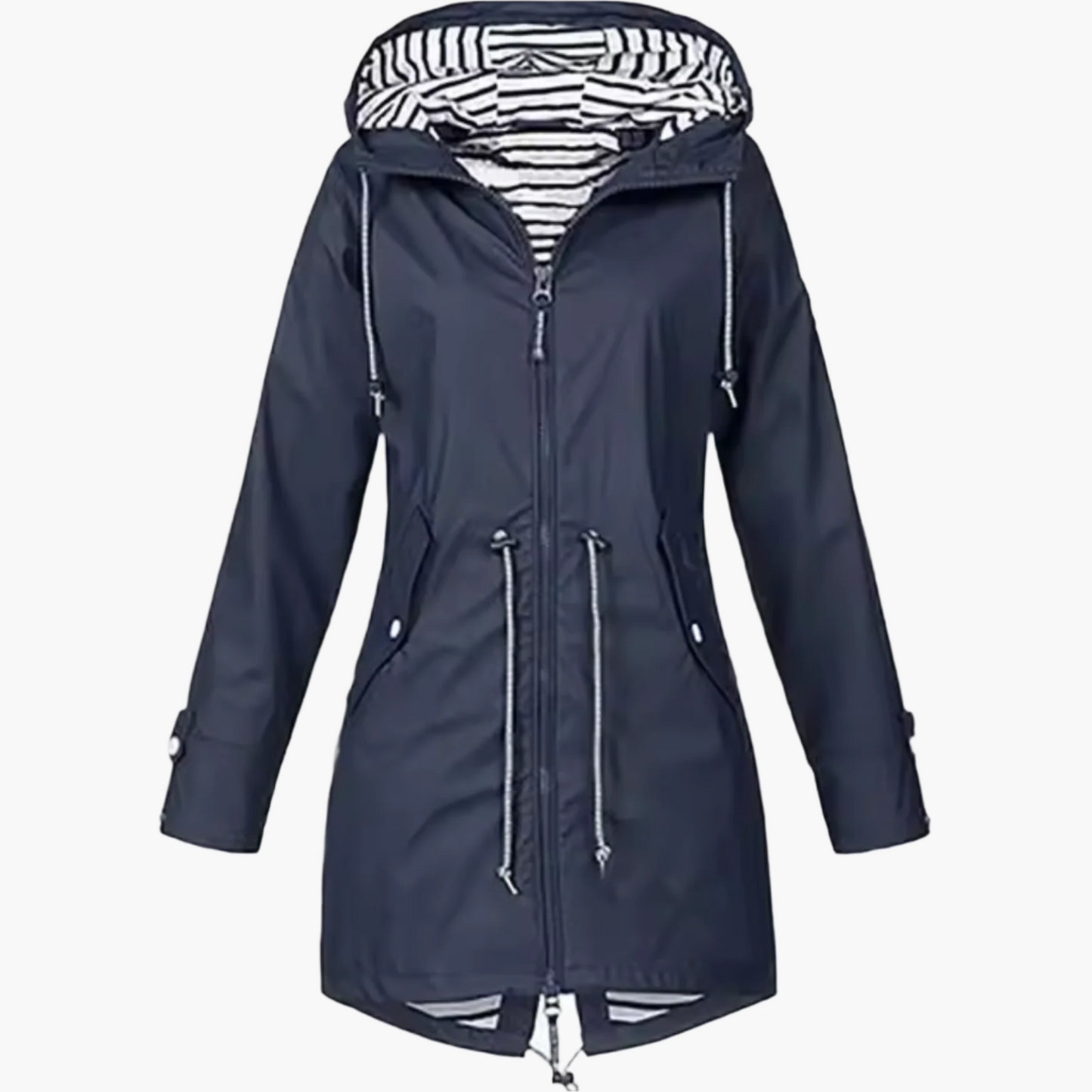 Women's Outdoor Waterproof Hooded Rain Jacket – Windproof Multi-Season Parka for Hiking & Travel