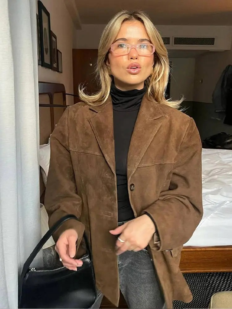 Women's Classic Oversized Blazer – Elegant Fall & Winter Outerwear for Everyday Style