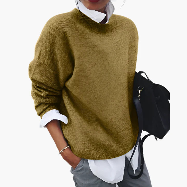 Women's Relaxed Fit Casual Pullover Sweater – Modern Everyday Style