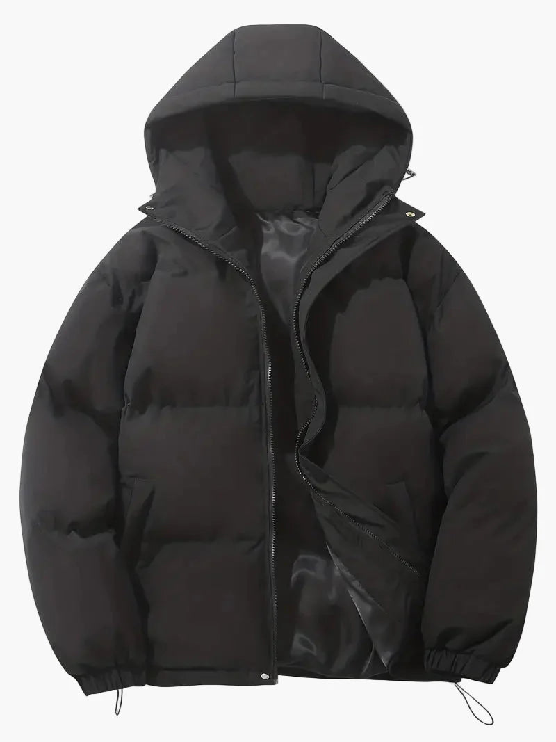 Men's Classic Winter Puffer Jacket with Hood – Warm Insulated Everyday Outerwear