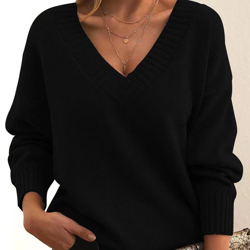 Melanie – Loose V-neck Casual Sweater