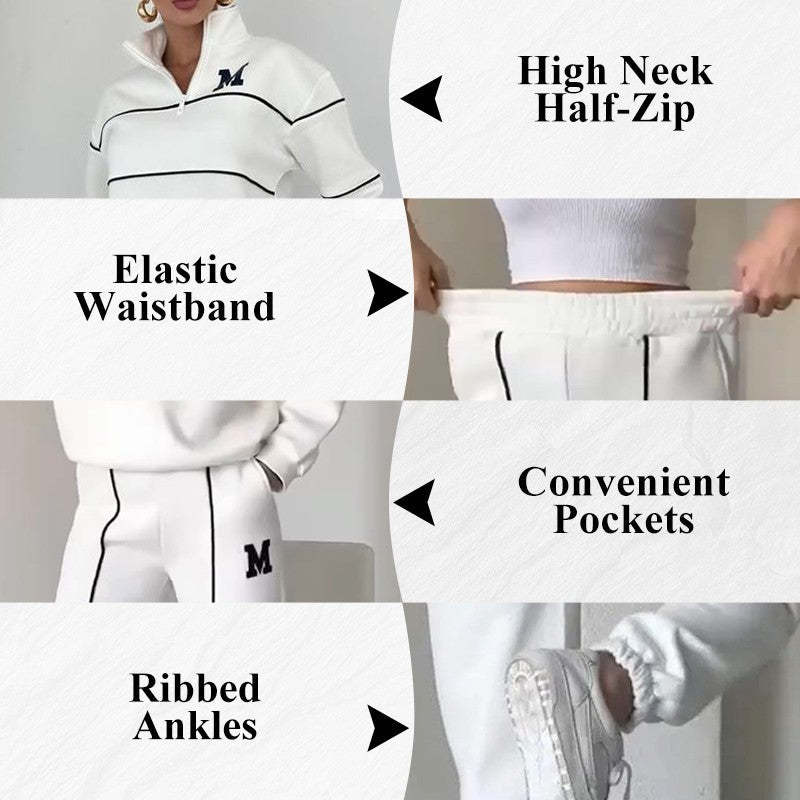 Sophia – Women's 2 Piece Lounge Hoodie Pullover Sweatsuit Set