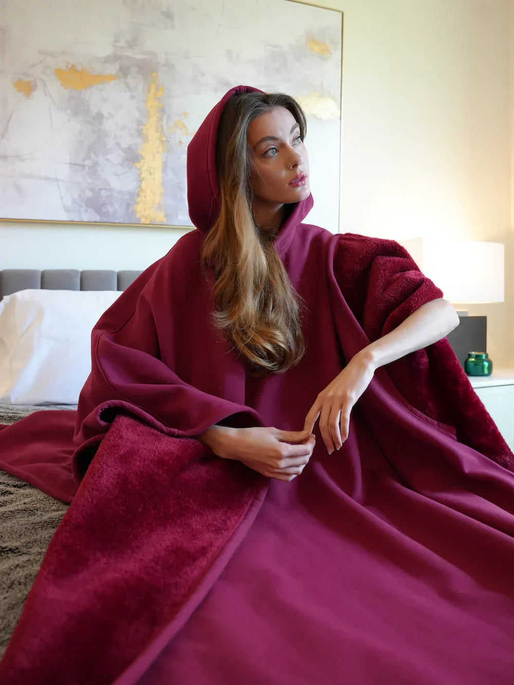 Women's Oversized Relaxed Hoodie Blanket – Ultra-Comfort Loungewear for Home & Leisure