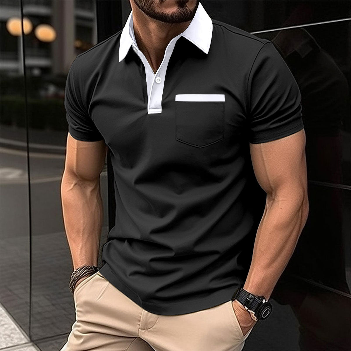Eddie – Slim Fit Short Sleeve Polo Shirt
