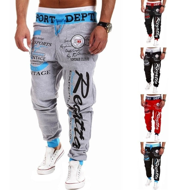 Katie – Sporty Letter Print Skinny Harem Pants