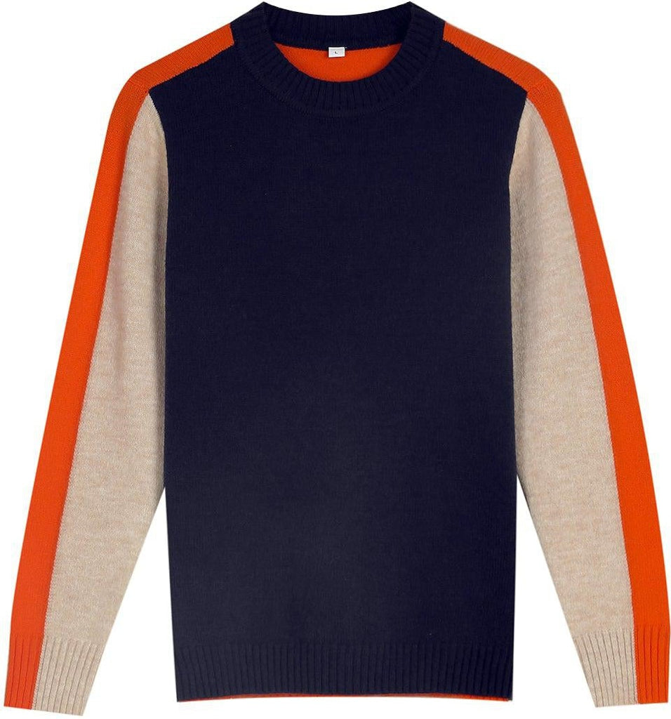 Women's Modern Graphic Stripe Pullover Sweater - Trendy Casual Urban Style