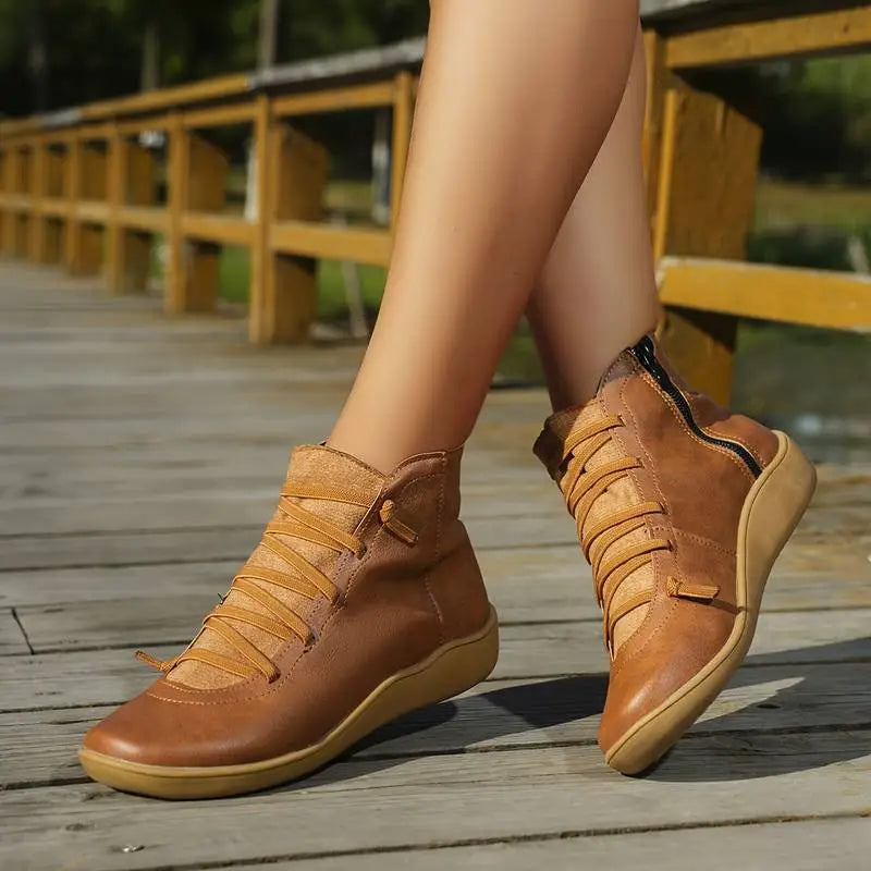 Women's Orthopedic Slip-On Ankle Boots for Everyday Comfort and Style