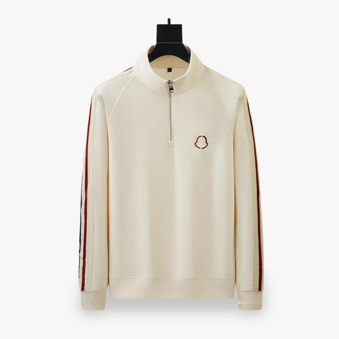Men's Sporty Quarter-Zip Jogging Set – Modern Relaxed Fit Athleisure Tracksuit