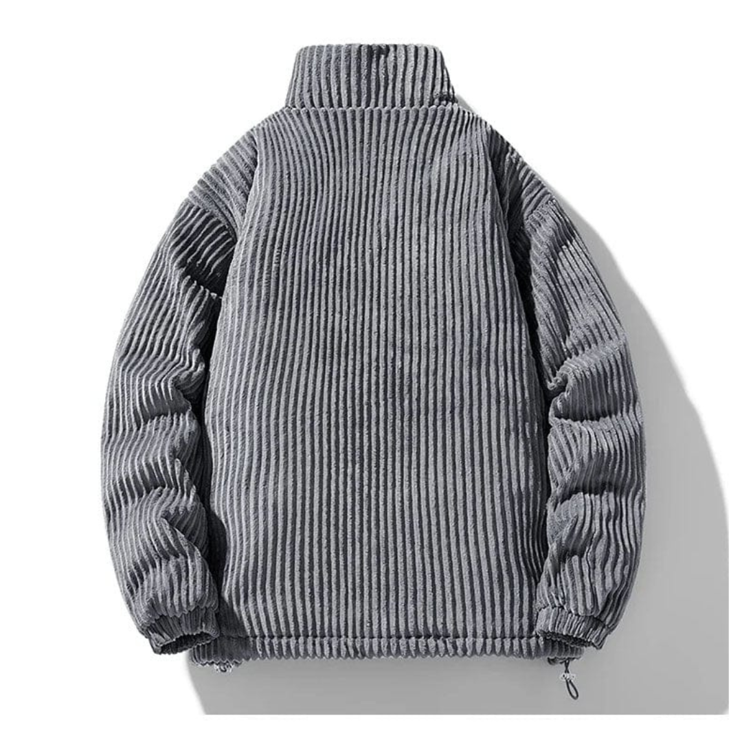 Men's Corduroy Puffer Jacket – Casual Winter Outerwear with Modern Fit