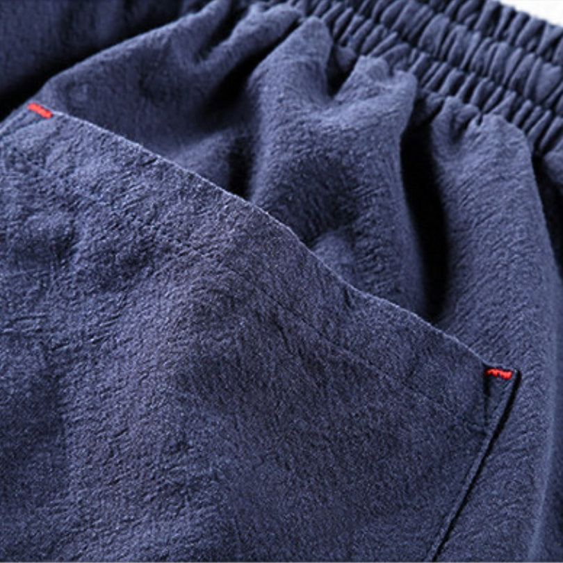 Men's Japan-Style Casual Drawstring Trousers for Travel and Everyday Wear