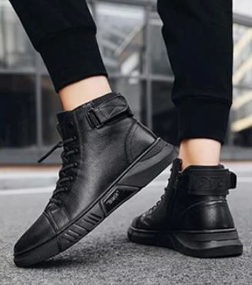 Men's High Top Casual Sneakers – Fashion Lace-Up Outdoor Streetwear Shoes