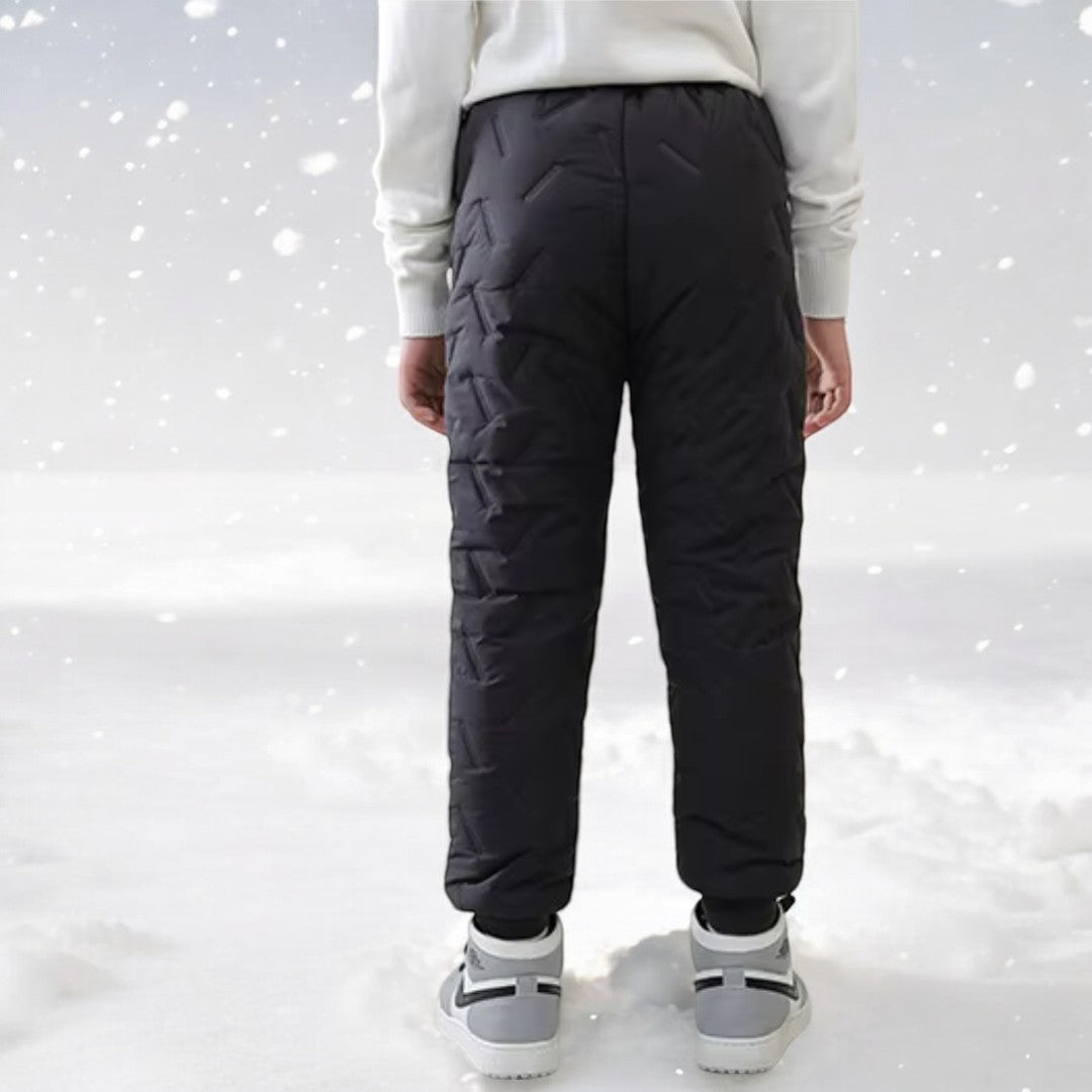 Children's Outdoor Winter Pants Fleece-Lined Waterproof Windproof Snow Trousers