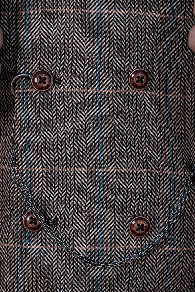 Men's Classic Double Breasted Three-Piece Suit – British Style Formalwear for Weddings and Events