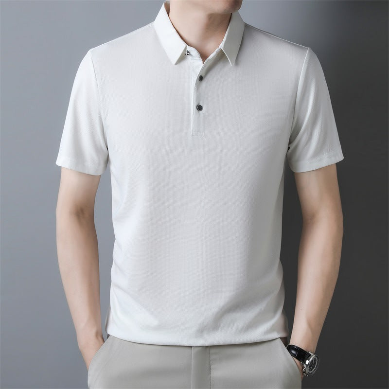 Jonathan – Summer Solid Color Waffle Short-sleeved T-shirt