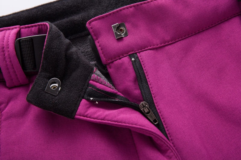 Men's Outdoor Waterproof Fleece-Lined Hiking and Trekking Pants