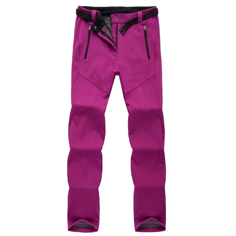 Men's Outdoor Waterproof Fleece-Lined Hiking and Trekking Pants