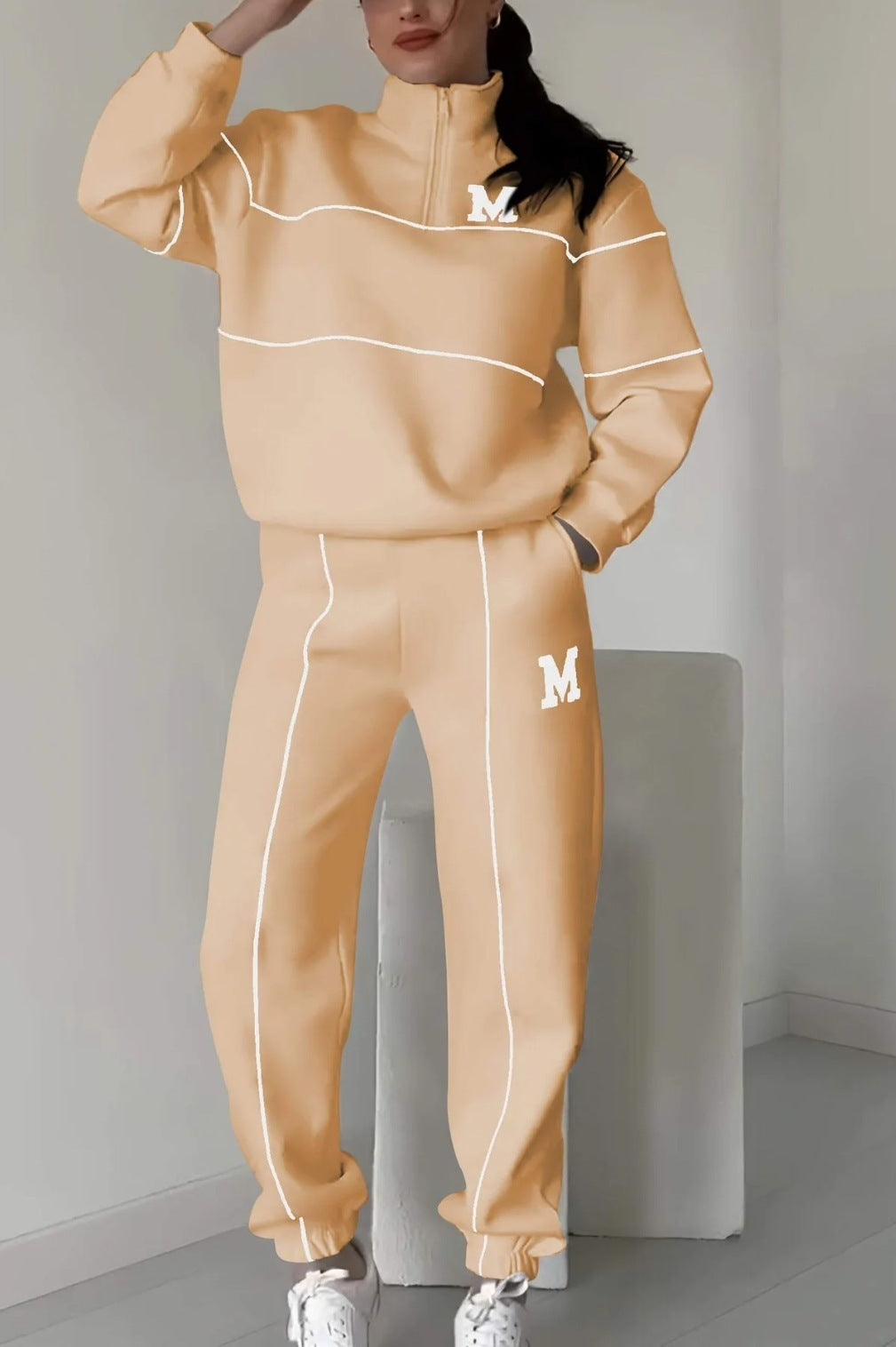 Sophia – Women's 2 Piece Lounge Hoodie Pullover Sweatsuit Set