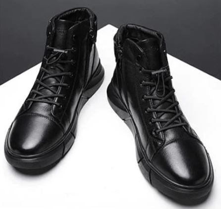 Men's High Top Casual Sneakers – Fashion Lace-Up Outdoor Streetwear Shoes