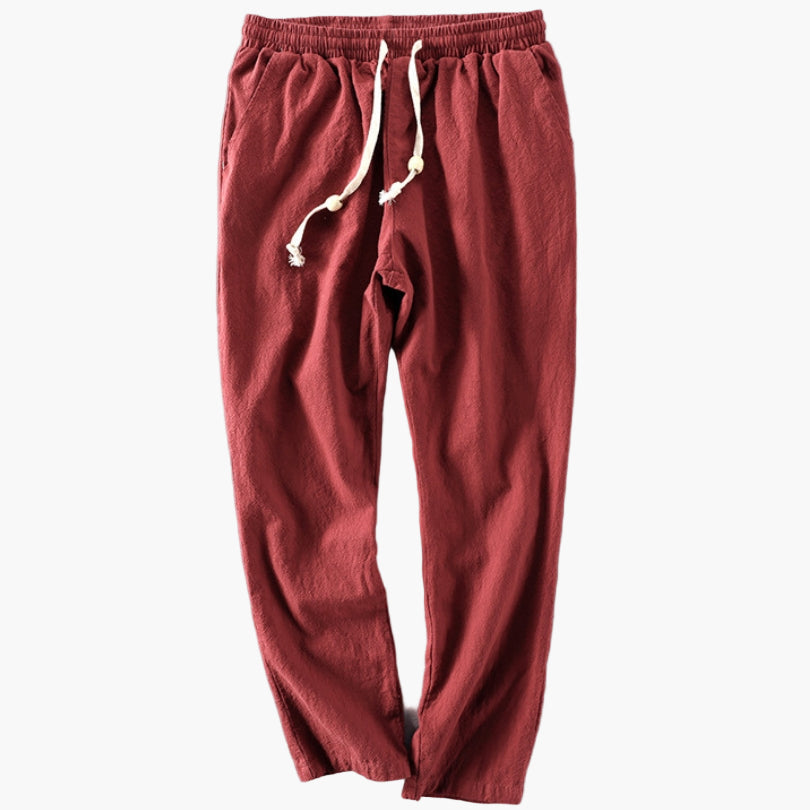 Men's Japan-Style Casual Drawstring Trousers for Travel and Everyday Wear