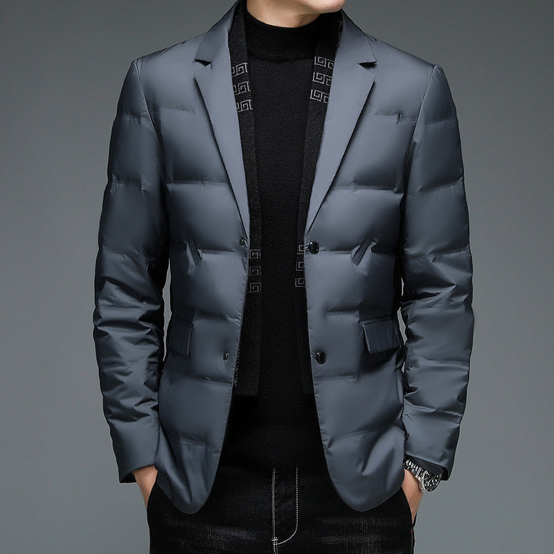 Glenn – Casual Down Jacket with Detachable Scarf Collar
