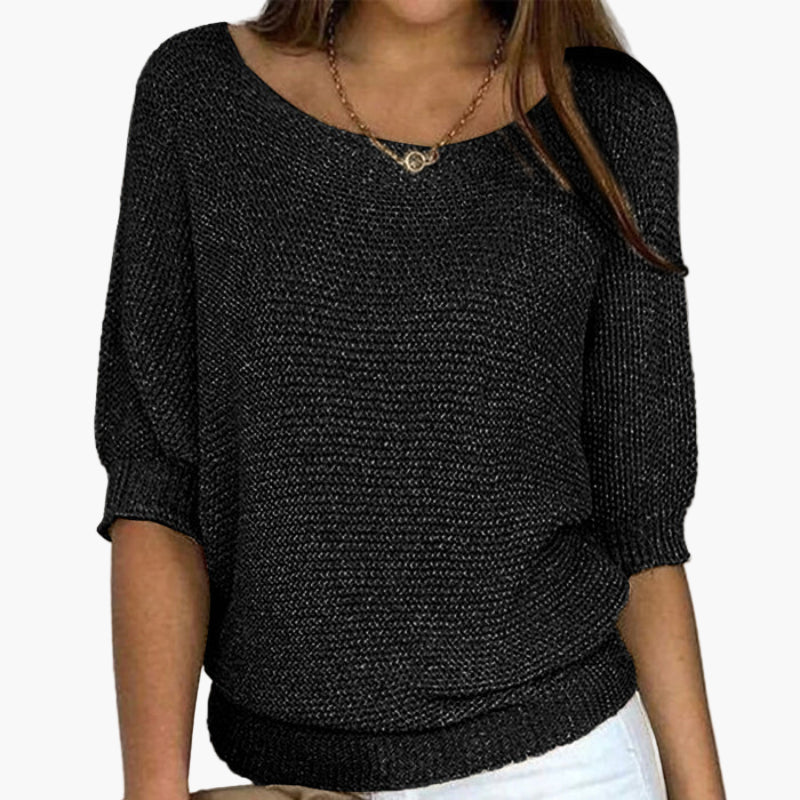 Women's Relaxed Knit Pullover Sweater for Everyday Comfort and Style